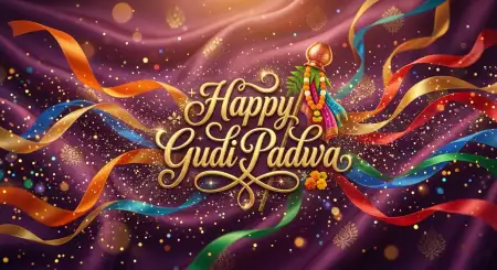 Free Happy Gudi Padwa Wishes Festive Greeting Card Design Image Download