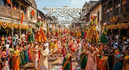 Free Happy Gudi Padwa Wishes Greeting Card Image Download