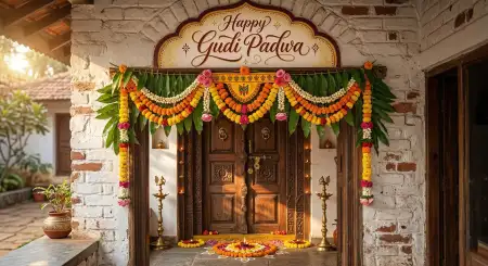 Free Happy Gudi Padwa Wishes Greeting Template Image Download