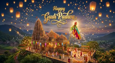 Free Happy Gudi Padwa Wishes Hd Festival Background Image Download