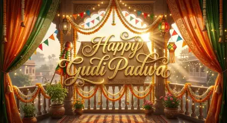 Free Happy Gudi Padwa Wishes Hd Festive Banner Image Download