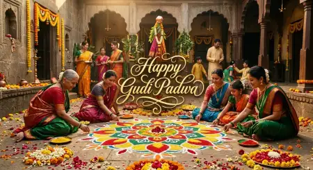 Free Happy Gudi Padwa Wishes Indian Festival Celebration Poster Image Download