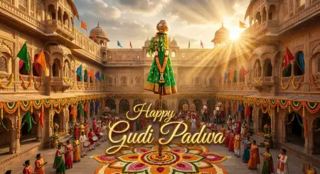 Free Happy Gudi Padwa Wishes Modern Greeting Images Image Download