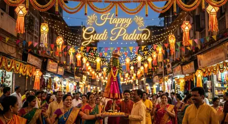 Free Happy Gudi Padwa Wishes Social Media Greeting Poster Image Download