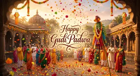 happy gudi padwa wishes traditional images