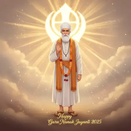 Happy Guru Nanak Jayanti 2025 3d Golden Text Design - Free Happy Guru Nanak Jayanti 2025 Download