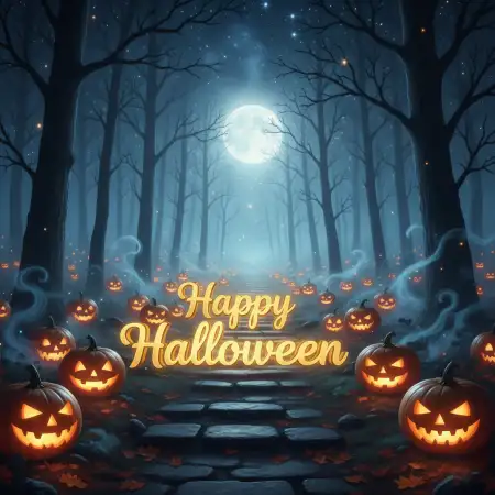 Free Happy Halloween Bats And Moon Vector Background Download