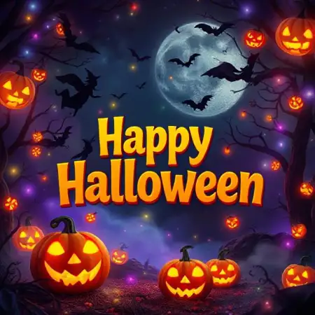 Happy Halloween Full Moon Night Wallpaper - Free Happy Halloween Download