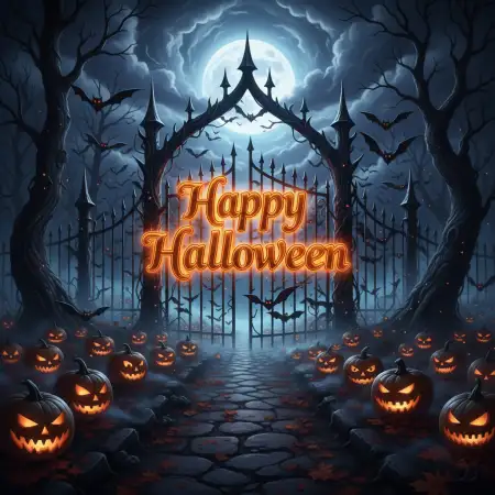 Free Happy Halloween Pumpkin Smile Illustration Background Download