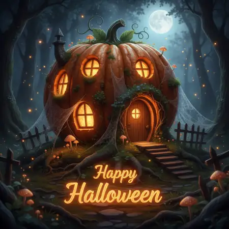 Free Happy Halloween Scary Pumpkin Illustration Background Download