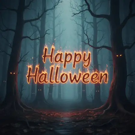 Happy Halloween Scary Tree Silhouette - Free Happy Halloween Download