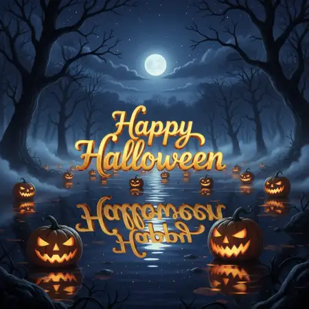 Free Happy Halloween Spooky Face Wallpaper Background Download