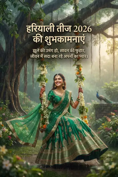 happy hariyali teej 2026 quotes in hindi - Happy Hariyali Teej 2026