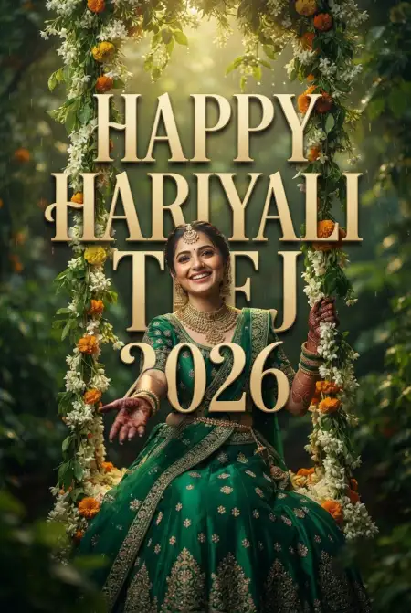 happy hariyali teej 2026 social media wishes images - Happy Hariyali Teej 2026