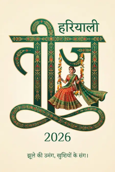 happy hariyali teej greetings 2026 - Happy Hariyali Teej 2026