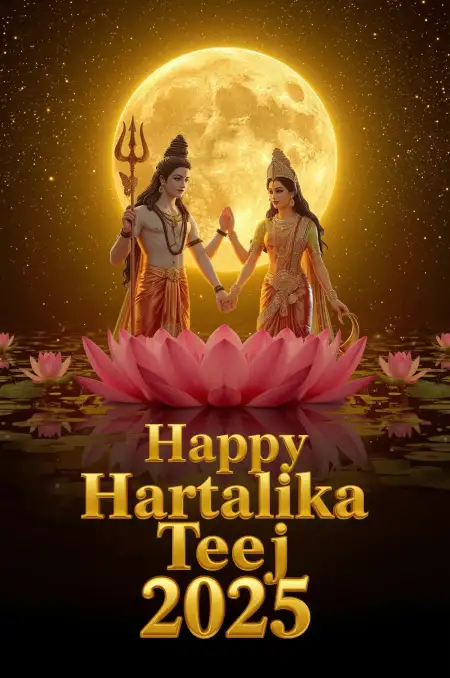 Happy Hartalika Teej 2025 Poster Design Free - Free Happy Hartalika Teej 2025 Download