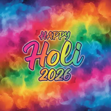 Happy Holi 2026 Colorful Background Design - Free Happy Holi 2026 Download