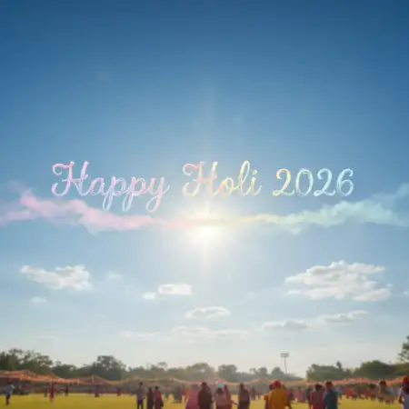 Happy Holi 2026 Greeting Card A4 Printable 2 - Free Happy Holi Greeting Card 2026 Download