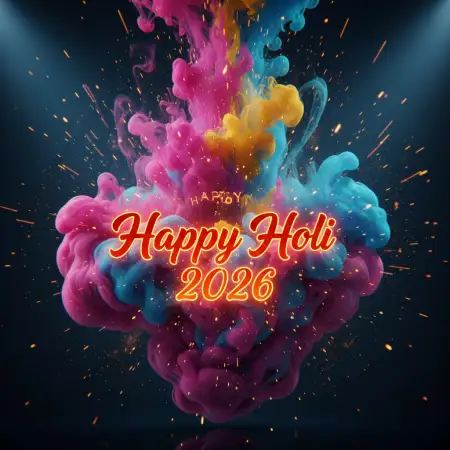 Happy Holi 2026 Greeting Card Creative Background 2 - Free Happy Holi Greeting Card 2026 Download