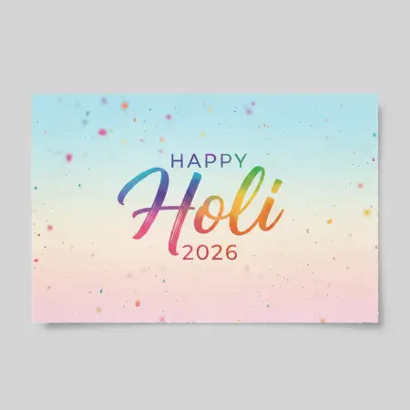 Happy Holi 2026 Greeting Card Design - Free Happy Holi 2026 Download