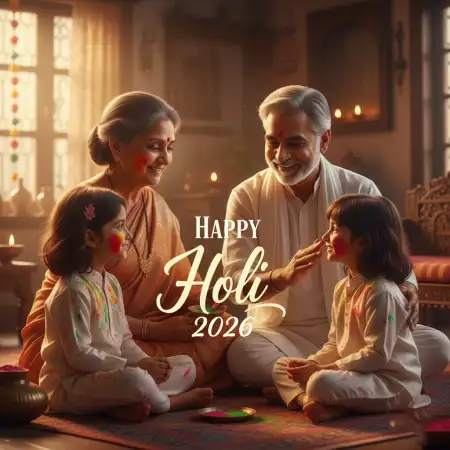 Happy Holi 2026 Greeting Card For Family 2 - Free Happy Holi Greeting Card 2026 Download