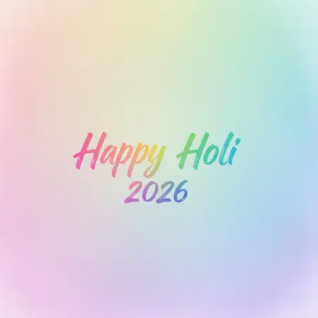 Happy Holi 2026 Greeting Card Minimal Design 2 - Free Happy Holi Greeting Card 2026 Download