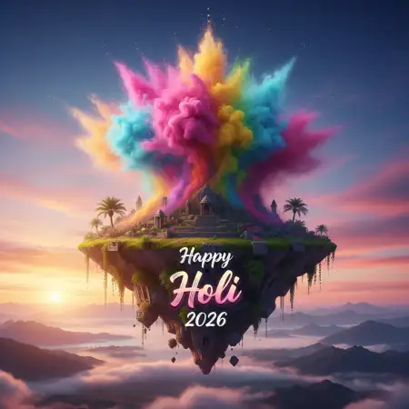 Happy Holi 2026 Greeting Card Social Media Pack 2 - Free Happy Holi Greeting Card 2026 Download