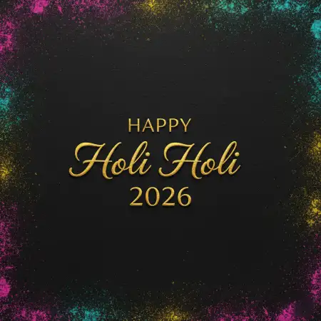 Happy Holi 2026 Greeting Card Square Size 2 - Free Happy Holi Greeting Card 2026 Download
