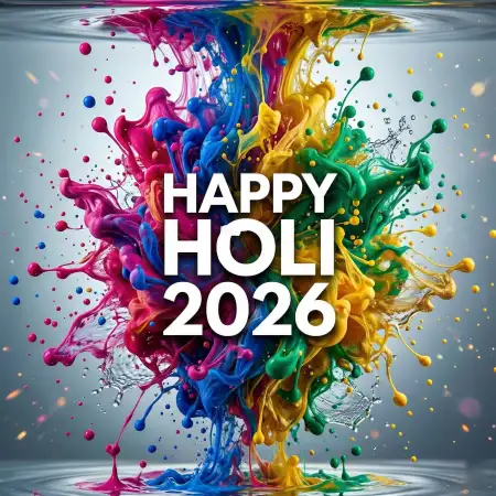 Happy Holi 2026 Photo Bright Color Splash - Free Happy Holi 2026 Photo Download