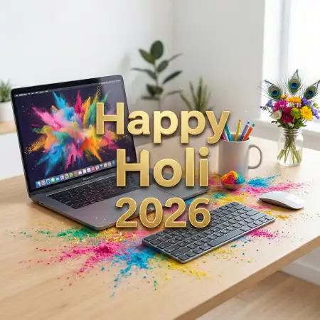 Happy Holi 2026 Photo For Office Event - Free Happy Holi 2026 Photo Download