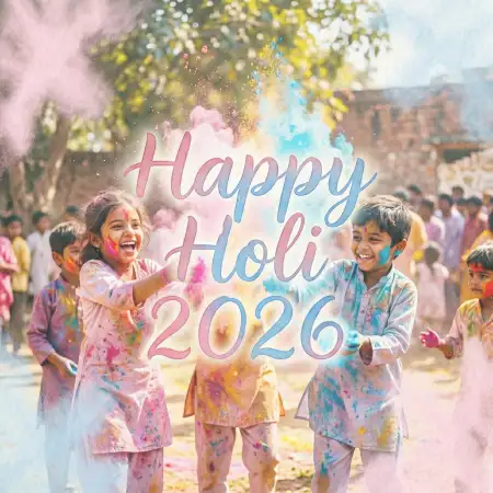 Happy Holi 2026 Photo For School Celebration - Free Happy Holi 2026 Photo Download