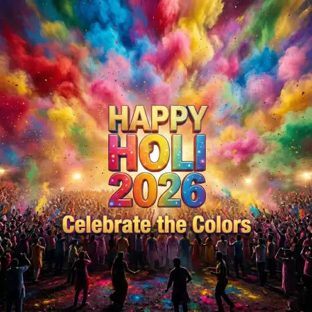 Happy Holi 2026 Photo With Vibrant Colors - Free Happy Holi 2026 Photo Download