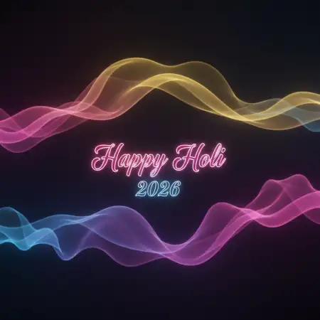 Free Happy Holi Celebration 2026 Calligraphy Text 2 Background Image Download