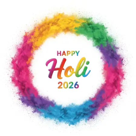Free Happy Holi Celebration 2026 English Wishes 2 Background Image Download