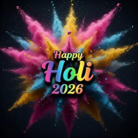 Free Happy Holi Celebration 2026 Festive Social Graphics Background Image Download