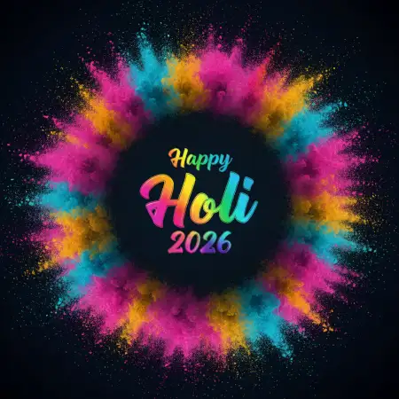 Free Happy Holi Celebration 2026 Festive Template Background Image Download