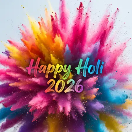 Free Happy Holi Celebration 2026 Hindi Wishes 2 Background Image Download