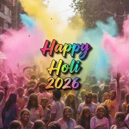 Free Happy Holi Celebration 2026 Printable Poster 2 Background Image Download