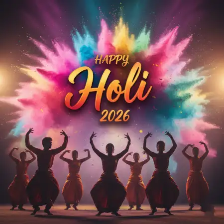 Free Happy Holi Celebration 2026 Quotes 2 Background Image Download