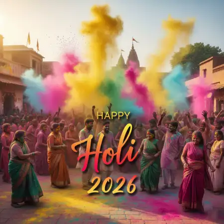 Free Happy Holi Celebration 2026 Rajasthani Greetings 2 Background Image Download
