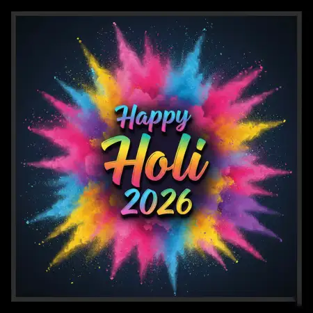 Free Happy Holi Celebration 2026 Rangoli Design 2 Background Image Download