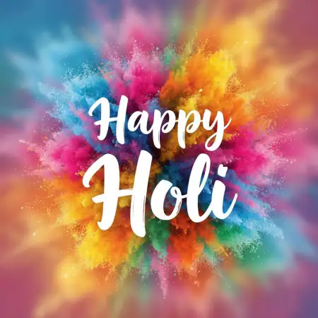 Free Happy Holi Greeting Card Bright Colorful Background Background Image Download