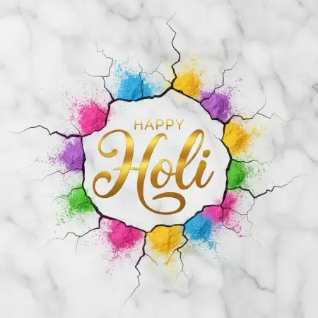 Free Happy Holi Greeting Card Colorful Typography 2 Background Image Download