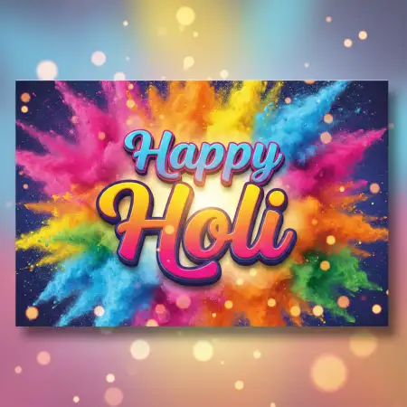 Free Happy Holi Greeting Card Festive Banner Style 2 Background Image Download