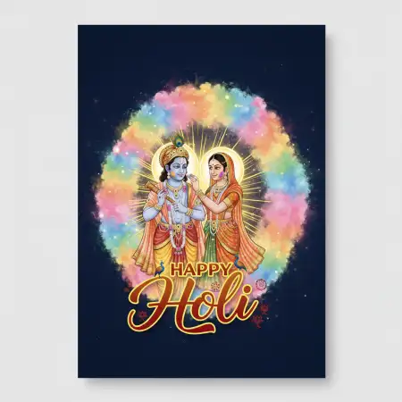 Happy Holi Greeting Card Kids Friendly Design - Free Happy Holi Greeting Card Design 2026 Download