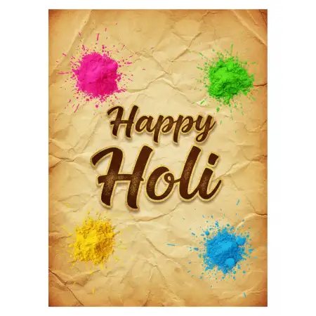 Free Happy Holi Greeting Card Printable Card Template Background Image Download