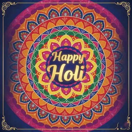 happy holi greeting card square instagram post