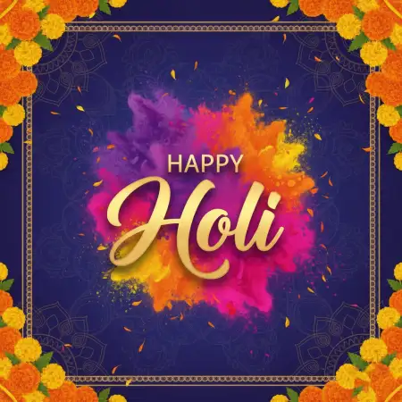 Free Happy Holi Greeting Card Story Format 1080x1920 Background Image Download