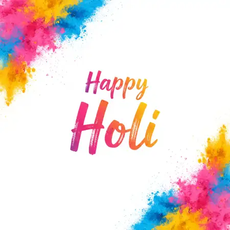 happy holi greeting card template editable