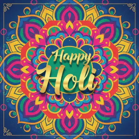 Happy Holi Greeting Card Vibrant Indian Colors - Free Happy Holi Greeting Card Design 2026 Download